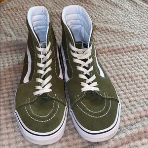 COPY - unisex, green, sk8 hi vans. size 8 men/ 9.…